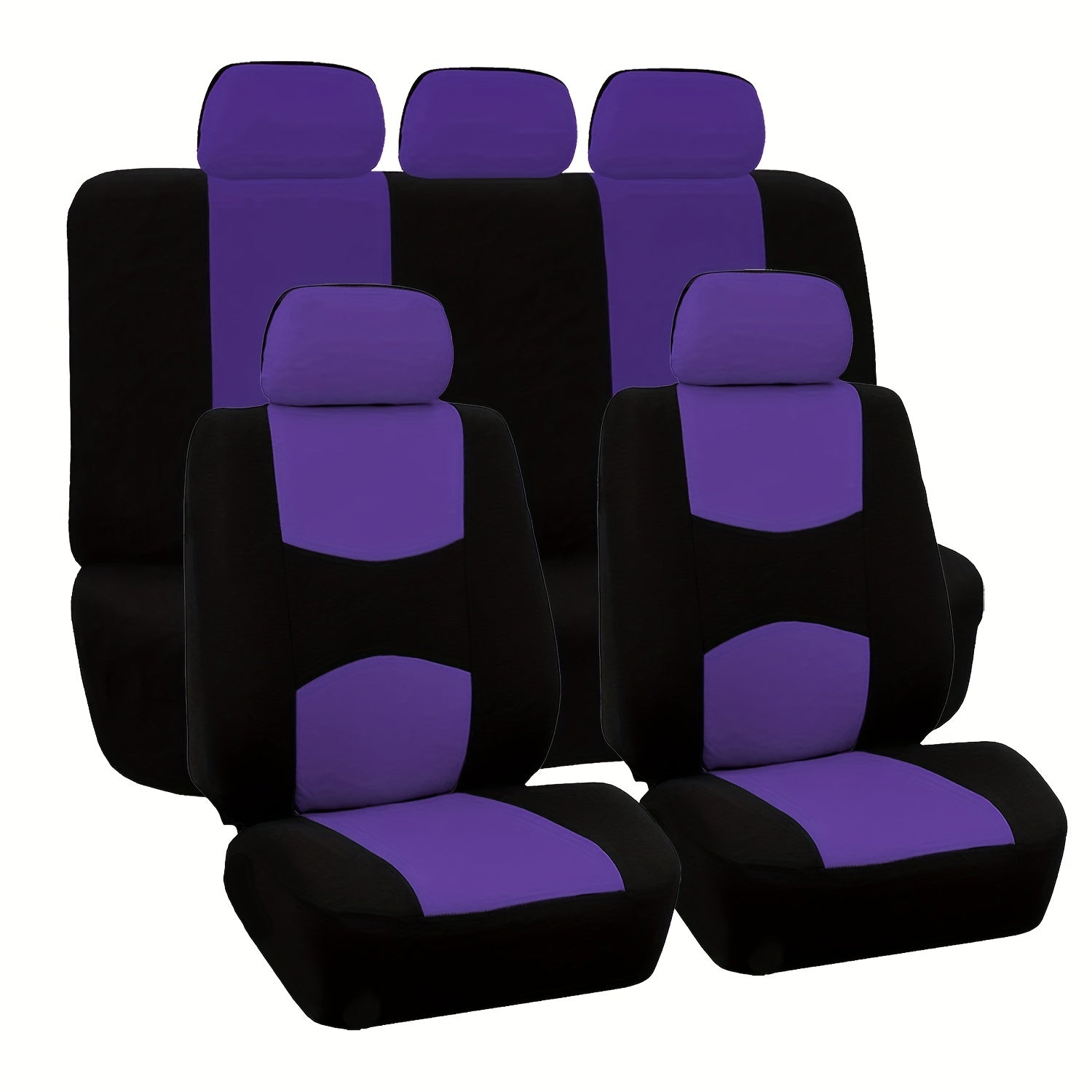 9pcs Pink Car Seat Covers Set For Women Airbag Compatible SoftFabric Comfortable