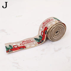 Christmas Burlap Ribbon Polka Dot Tree Decoration Japanese Ribbon