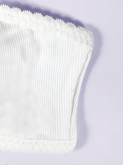 Women's Wireless Bra with Lace Trim