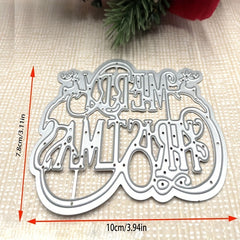 Christmas Letter Metal Cutting Dies for DIY Card Making Album Scrapbooking