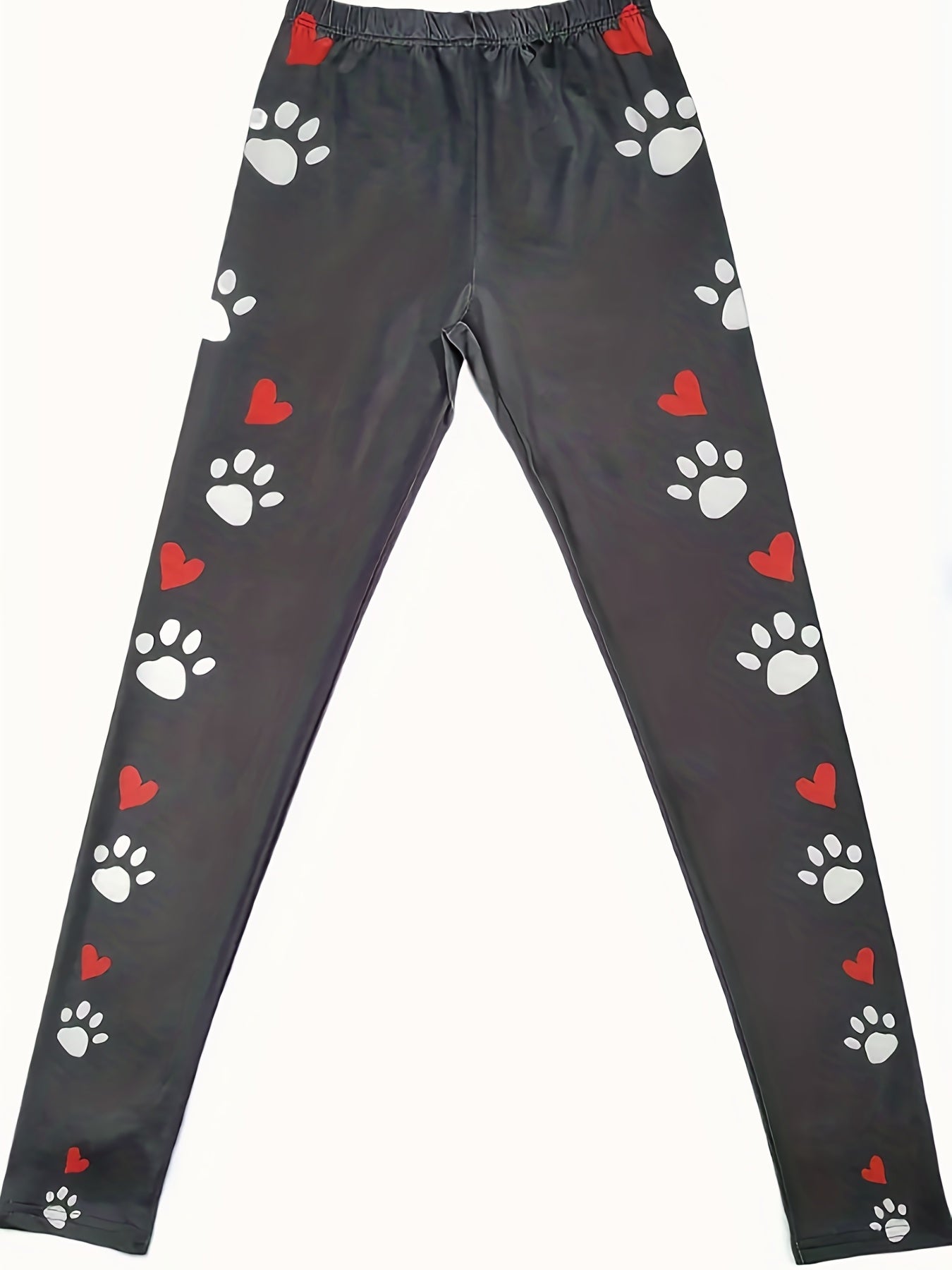 High Rise Paw & Heart Print Leggings