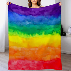 Creative Rainbow Blanket Comfortable Warm Soft Cozy Casual Blanket