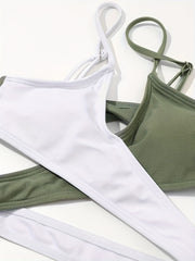 3pcs Girls Coconut Swimsuit Set for Summer Hawaii Vacay