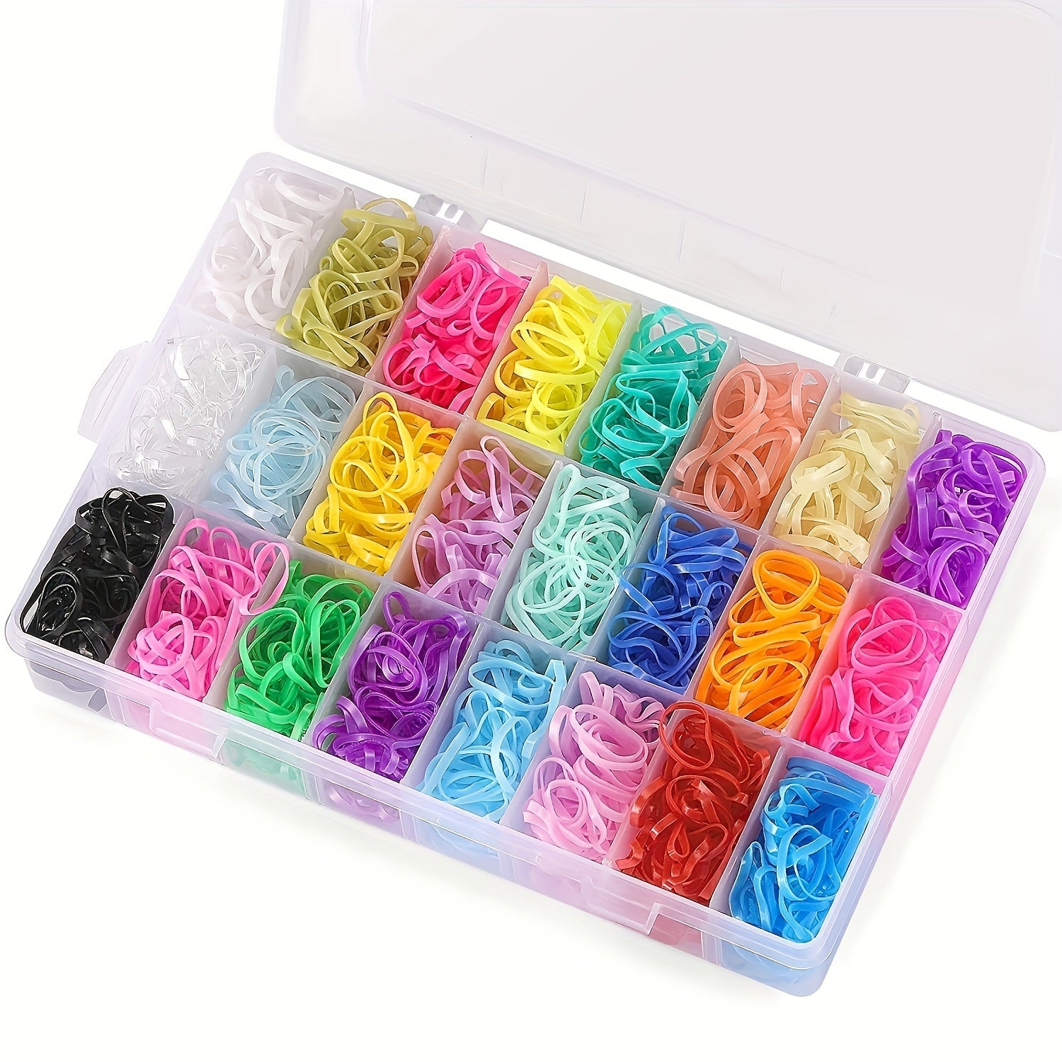 1500pcs Elastic Hair Ties Hair Bands Box Package For Girls