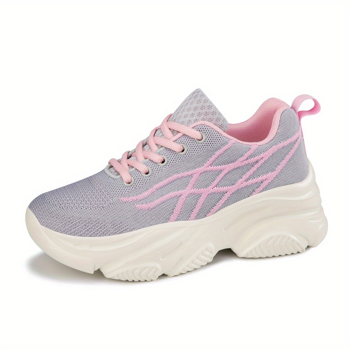 Women's Mesh Breathable Running Shoes Thick Bottom Sports Shoes