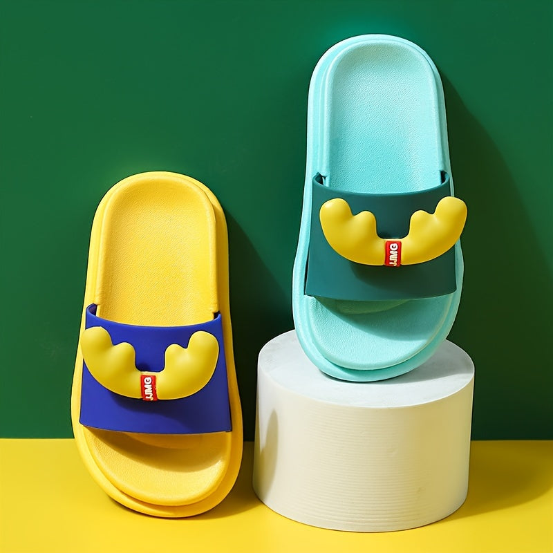 Boys Casual Open Toe Slippers Lightweight Indoor Bathroom Shoes