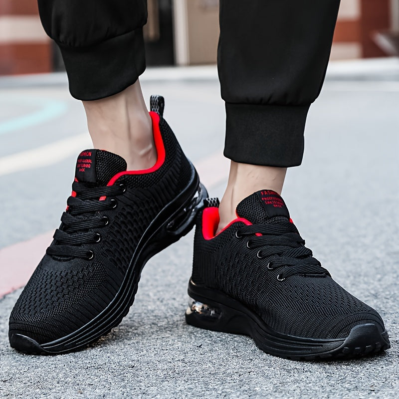 Men's Knit Breathable Running Shoes Soft Sole Sneakers