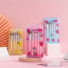 5pcs Fruit Makeup Brush Set Professional Eyeliner Eyebrow Blush Powder Brush