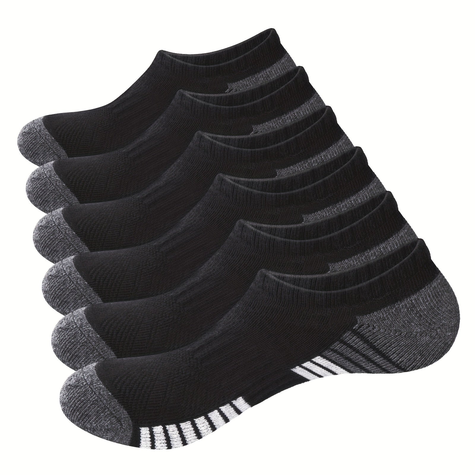 6 Pairs Striped Ankle Socks Soft & Lightweight Low Cut Sports Socks