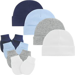 Cute Newborn Baby Beanie & Mittens Set