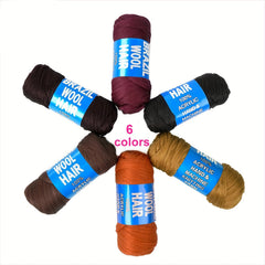Synthetic Brazilian Wool Hair Extension For Women African Faux Locs Wraps