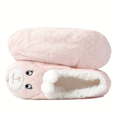 Cartoon Animal Fuzzy Socks & Warm Floor Socks Women's Stockings