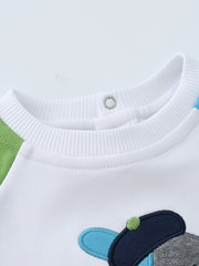 Cute Puppy Embroidery Baby Boy Sweatshirt