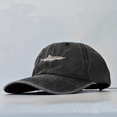 Embroidered Shark Baseball Cap Peaked Cap For Sports