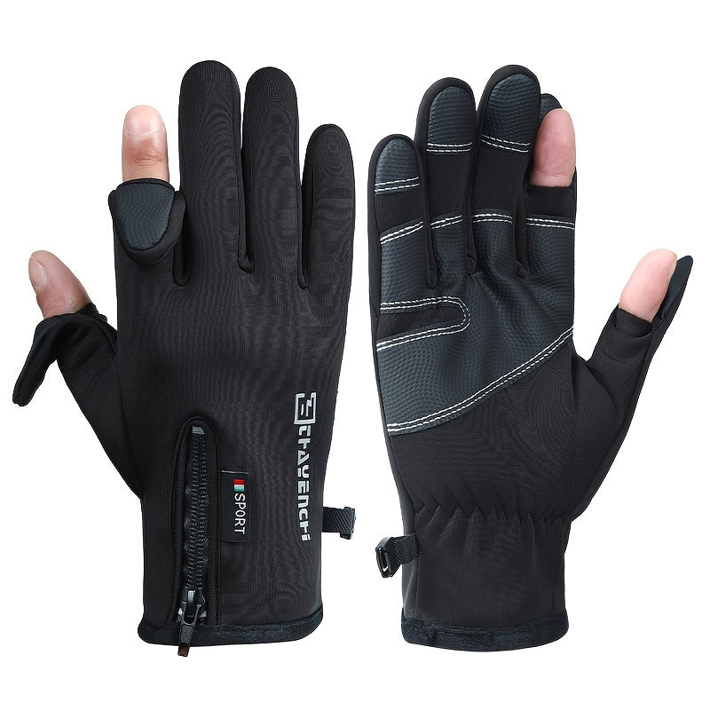 Men's Winter Touch Screen Warm Gloves Windproof Waterproof Velvet Gloves
