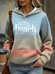 Tie Dye Letter Print Hoodie Long Sleeve Sweatshirt