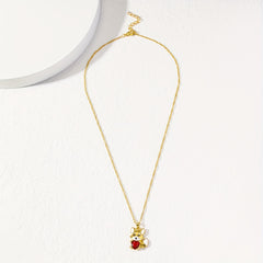 Fox Pendant Necklace Animal Jewelry Girls Kids Accessories