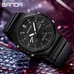 Sanda Boy's Metal Sports Watch Glow Functional Gift