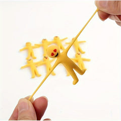 8pcs Stretchable Yellow Character TPR Decompression Toy