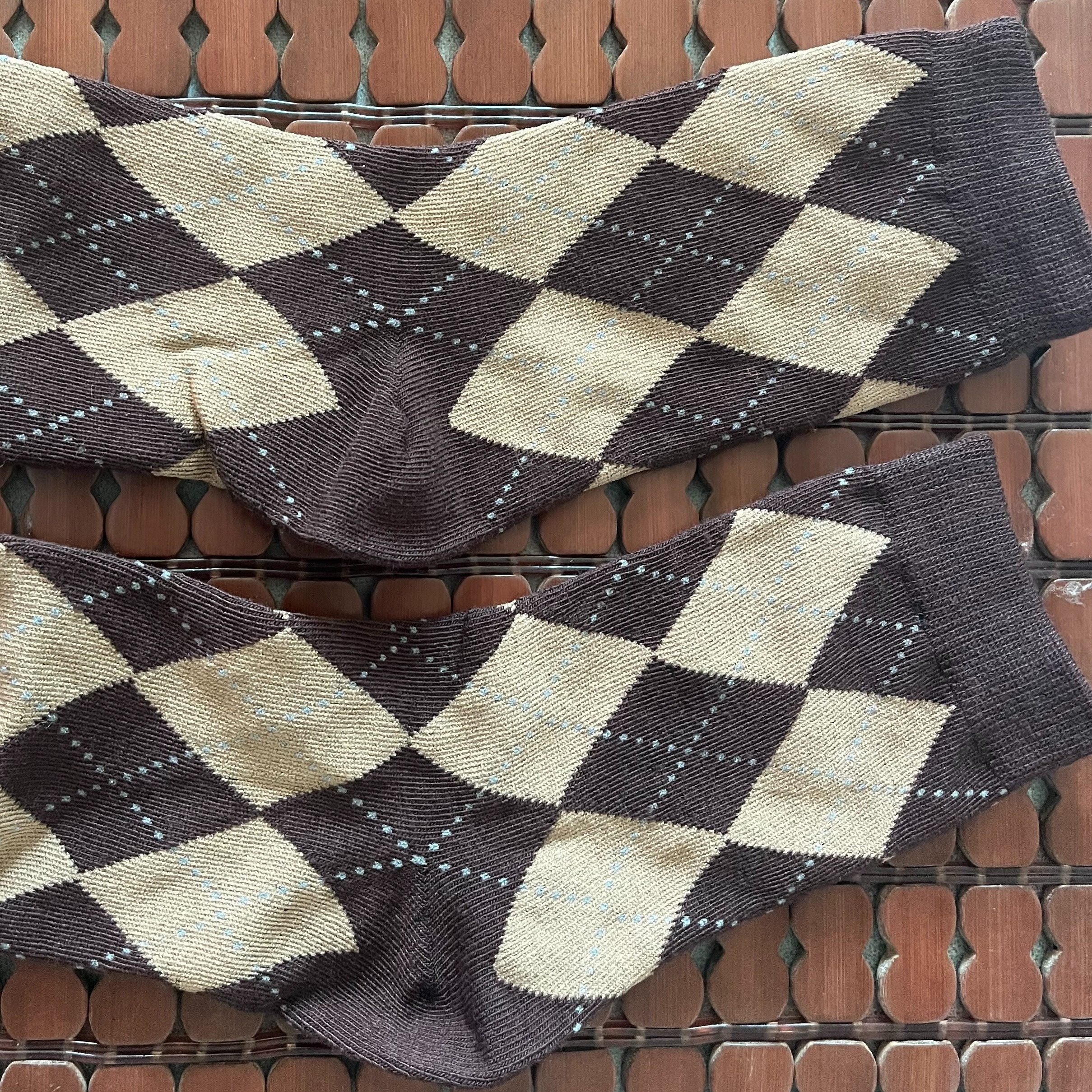 Argyle Print Socks College Style Women's Stockings