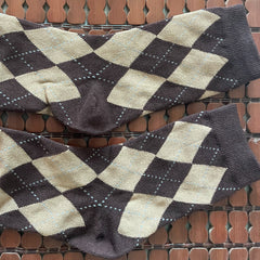 Argyle Print Socks College Style Women's Stockings