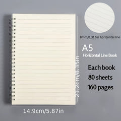 Matte Thickened Coil Notebook Horizontal Grid Blank Notebook