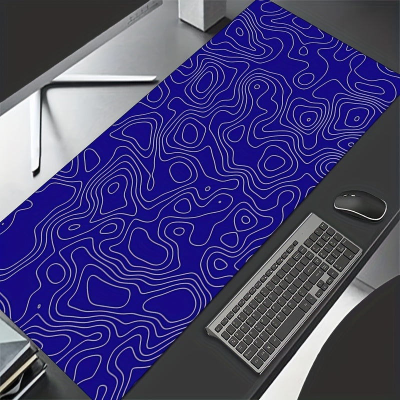Purple Topographic Map Seamless Mousepad Keyboard Mouse Pad