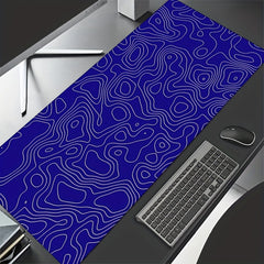 Purple Topographic Map Seamless Mousepad Keyboard Mouse Pad