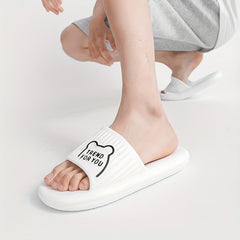Men's Lightweight Non Slip Open Toe Slides for Bathroom Beach Summer
