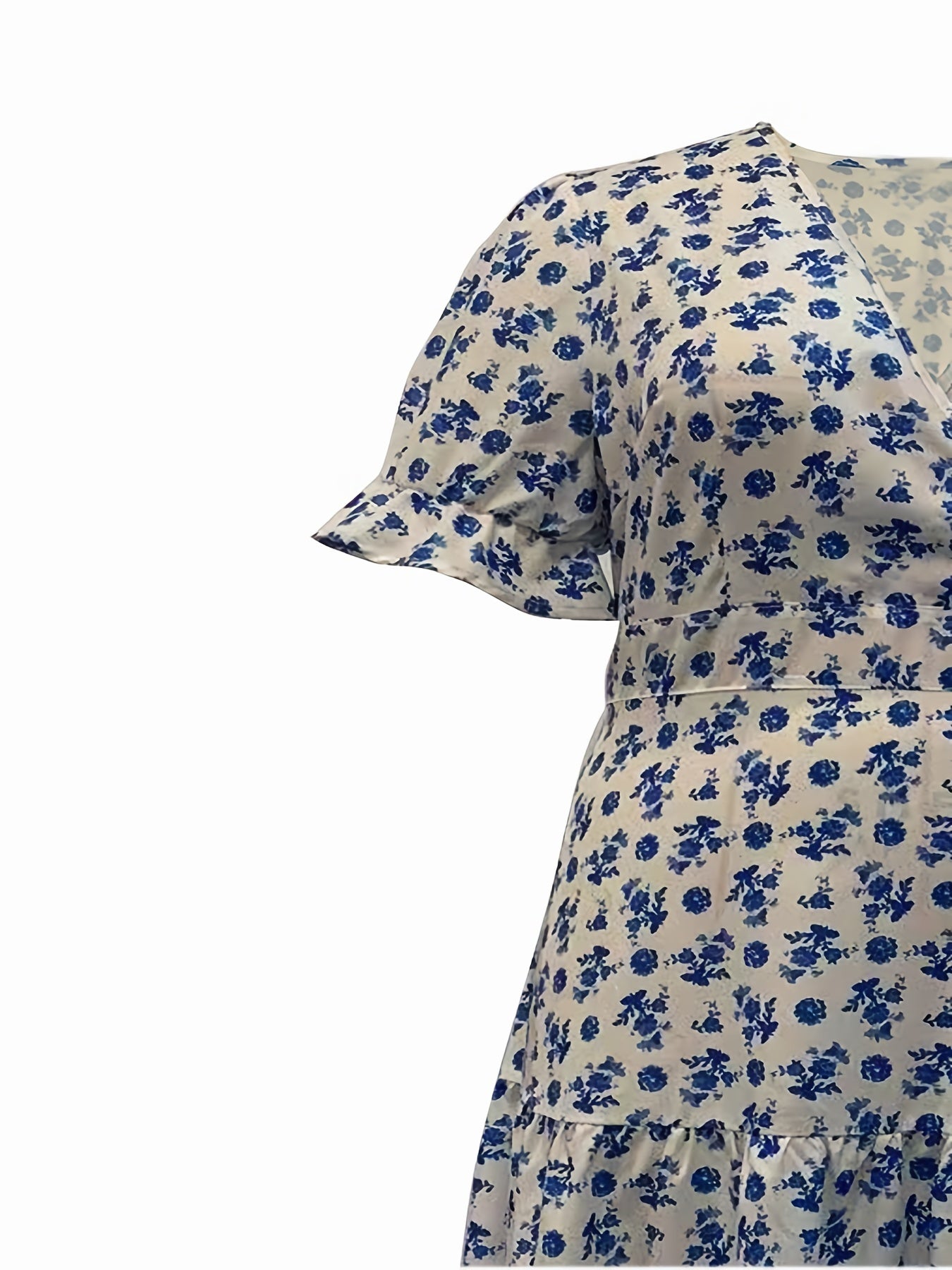 Floral Print Puff Sleeve Maxi Dress