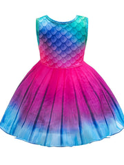 Girls Mermaid Princess Formal Dress for Christmas Evening Party