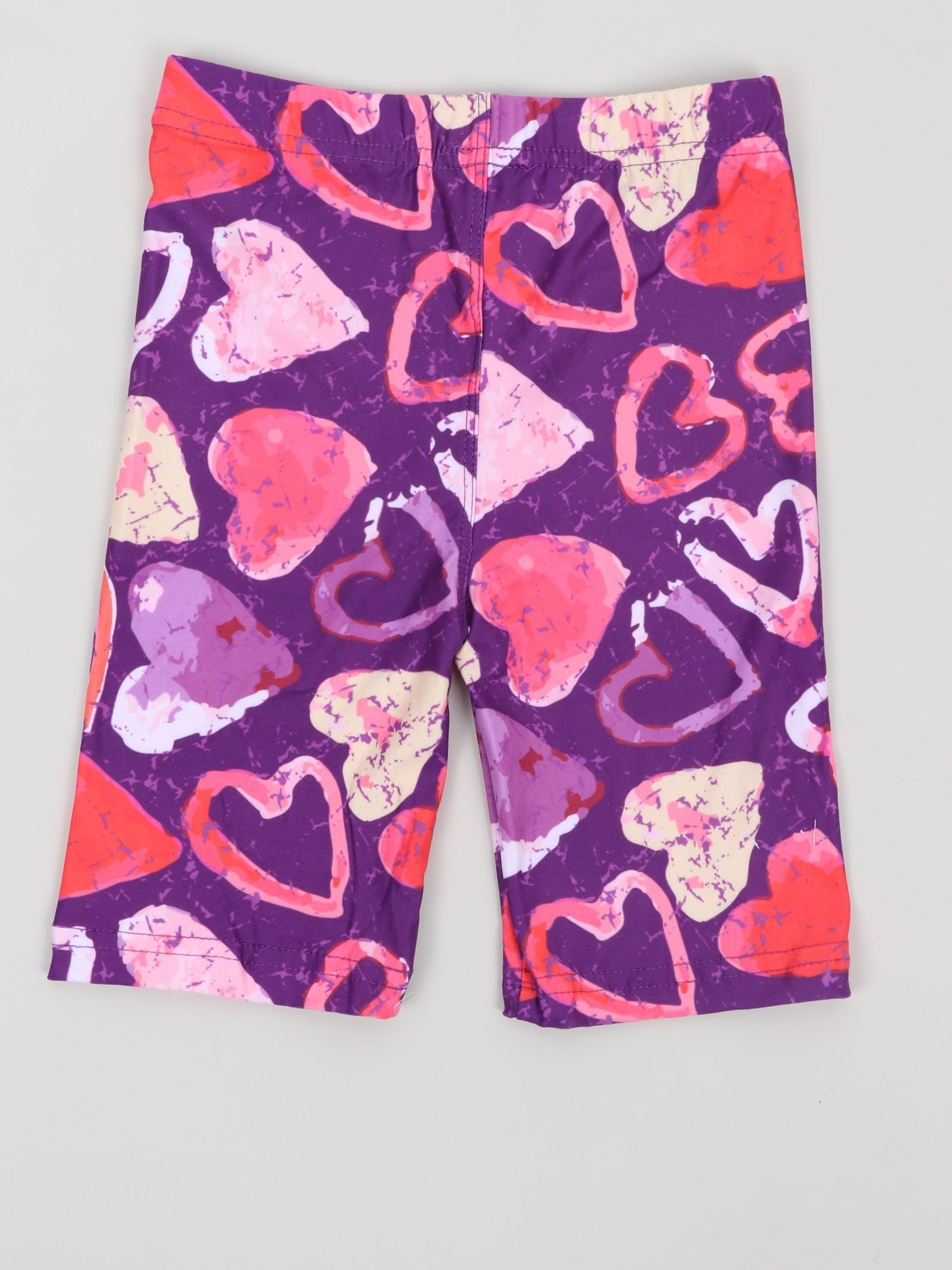 Toddler Girls Heart Graphic Elastic Waist Biker Shorts