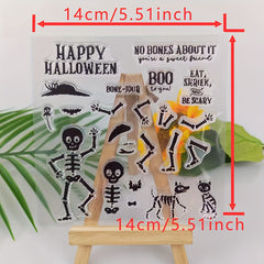 Halloween Skeletons Metal Cutting Dies and Stamps Set for Scrapbooking