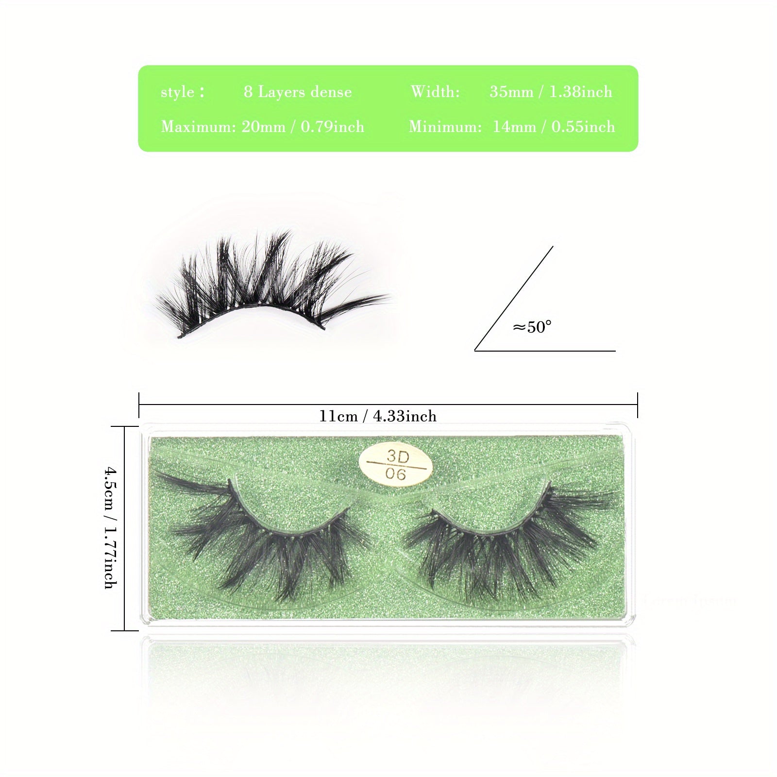 10 Styles 8 Layer False Eyelashes Long Lasting 3D Lashes Natural Look