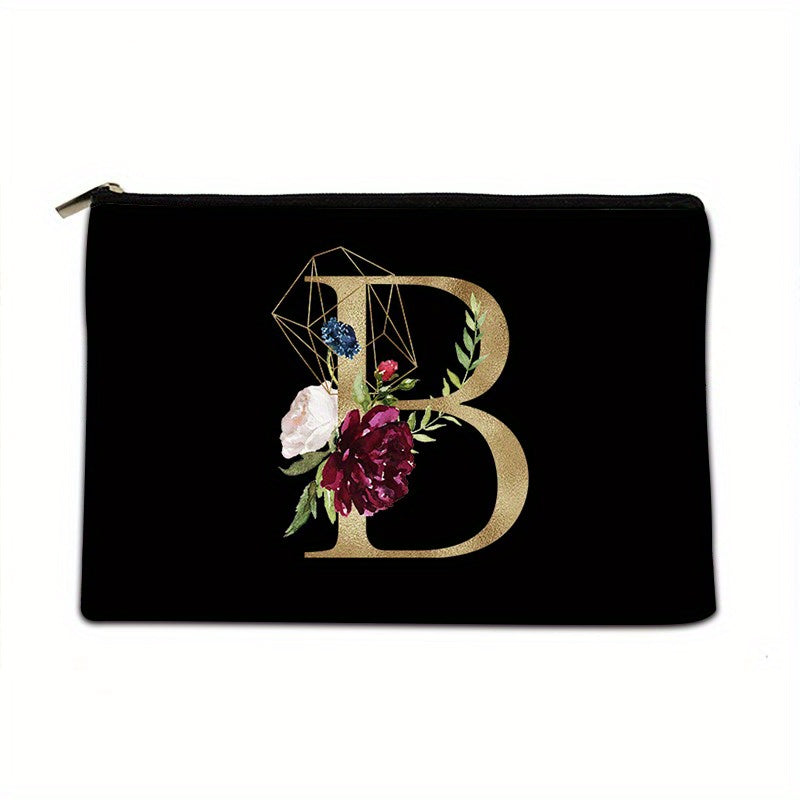 Letter Pattern Zipper Coin Purse Lightweight Clutch Purse