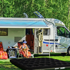 Portable Inflatable Mattress with 2 Pillows for Camping and Home Use