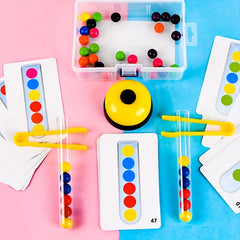 Clip Beads Test Tube Toy Rainbow Beads Game Sorting Toys Counting