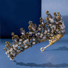 Girl's Vintage Rhinestone Crown Tiara Hair Accessory