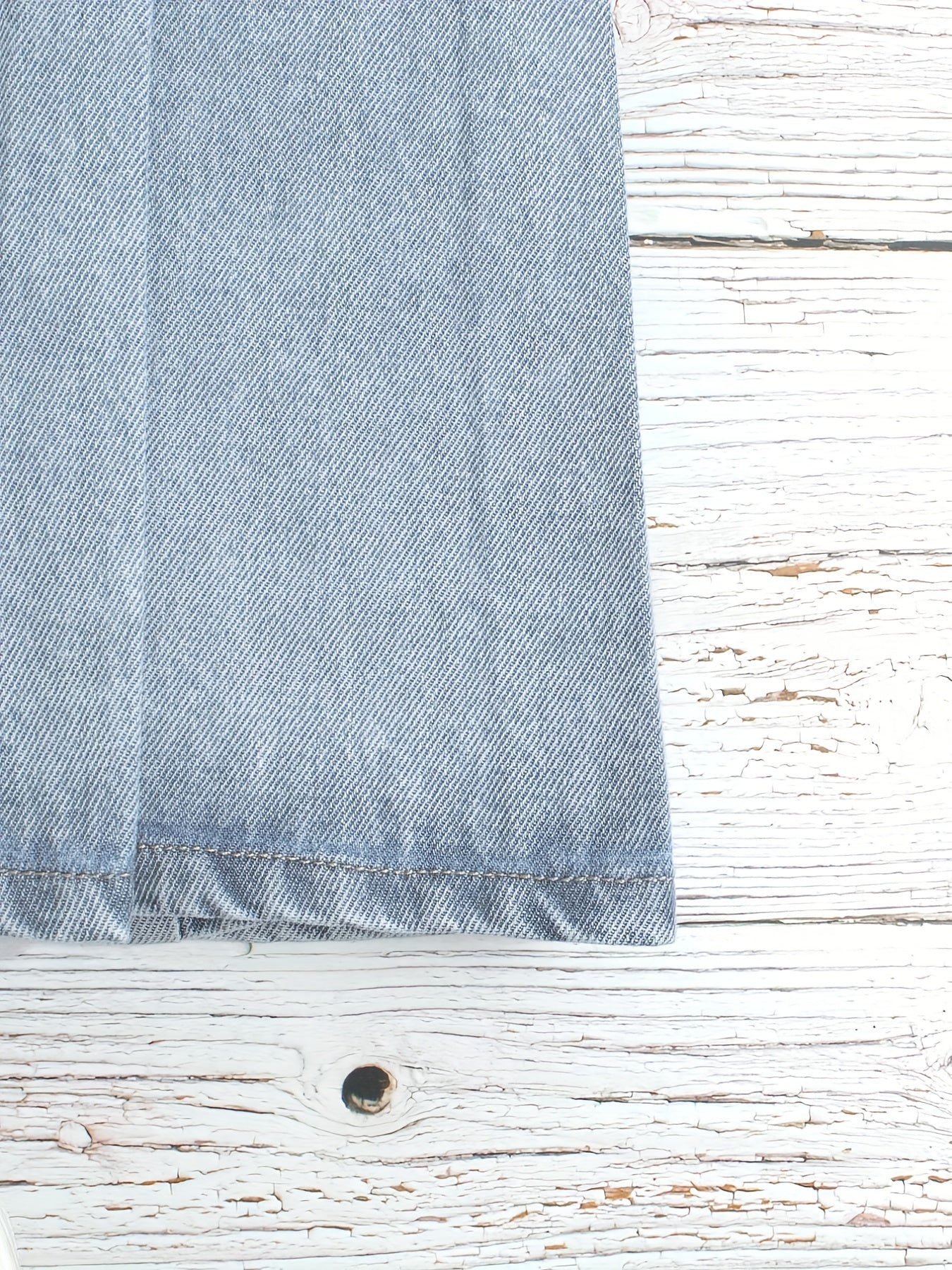 Girls Summer Denim Skirt with Button Decor