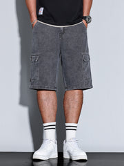 Men's Big Pockets Denim Shorts for Summer