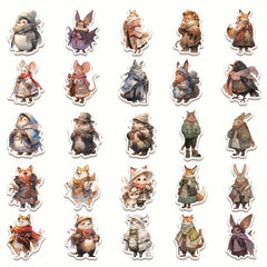 50pcs Winter Animal Series Phone Case Graffiti Stickers
