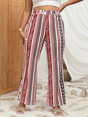 Boho Pants Women's Butterfly & Dot Print Flare Leg Pants