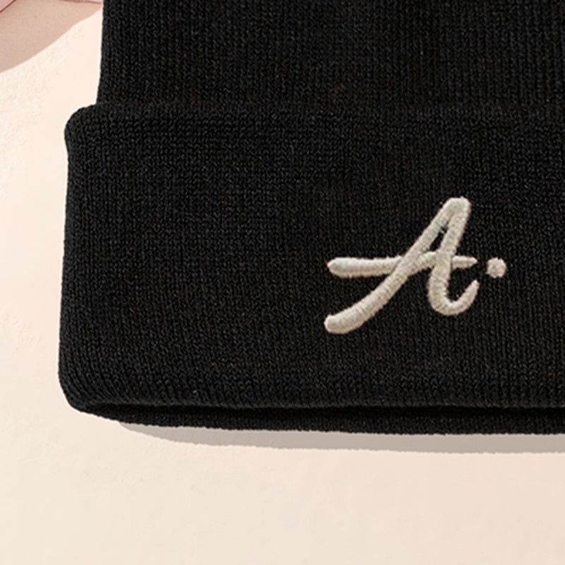 Men's A Embroidered Knit Hat