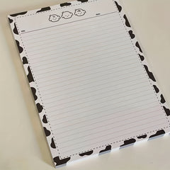 B5 Milk Puppy Paper Notebook Cow Spots Sticky Memo Pad Tearable Material