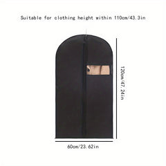 Garment Bag for Hanging Clothes Non Woven Fabric Dust Proof Cover with Zipper