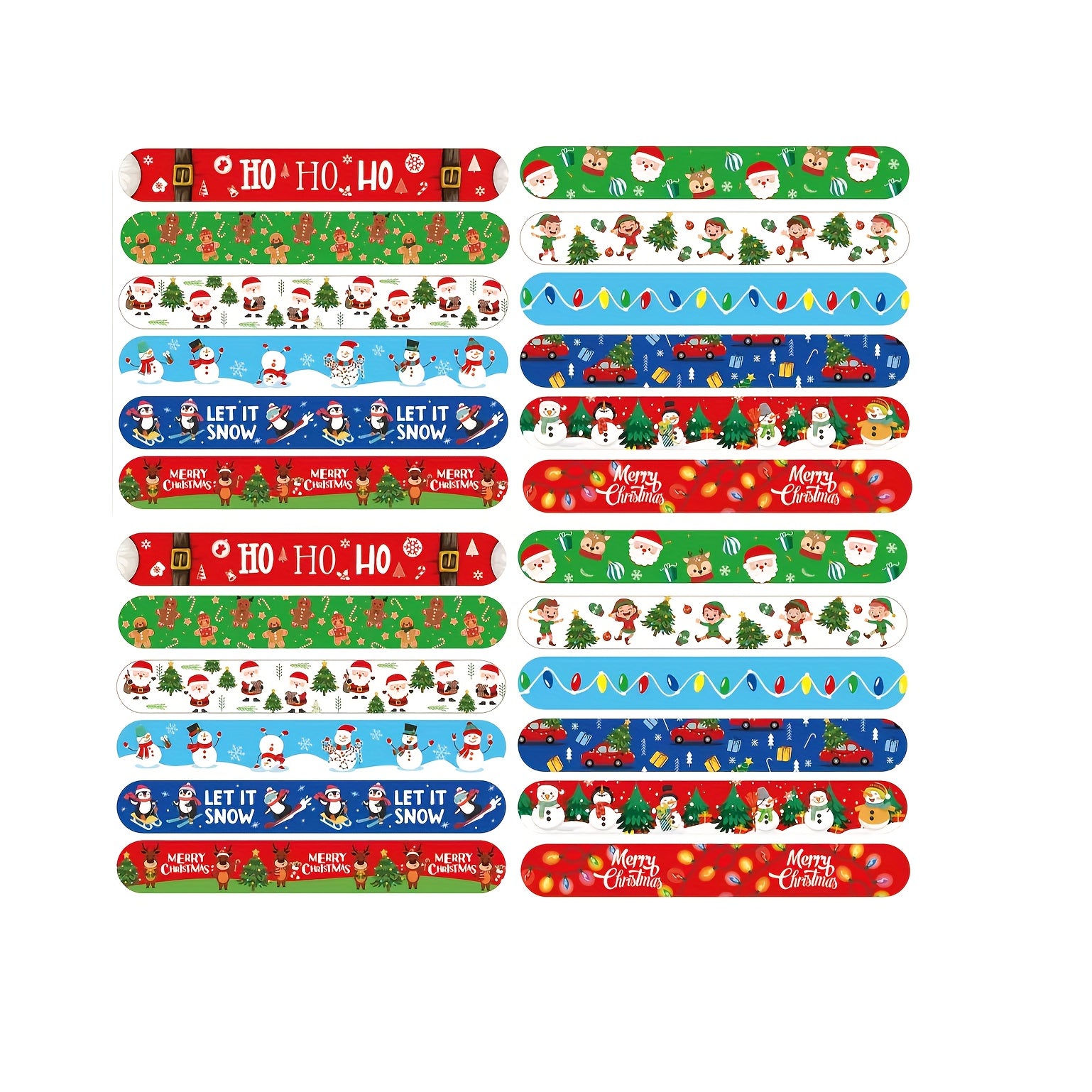 24pcs Christmas Clapper Bracelet Variety Pack