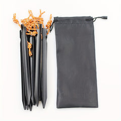 10pcs Aluminum Tent Ground Nails Outdoor Camping Fixed Nail w/ Storage Bag