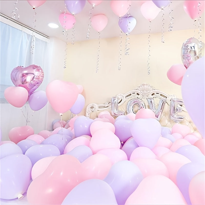 30pcs Macaron Heart Shaped Latex Balloons Romantic Decoration