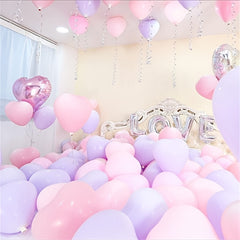 30pcs Macaron Heart Shaped Latex Balloons Romantic Decoration