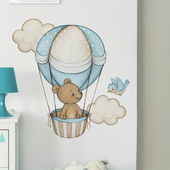 Hot Air Balloon Bear Wall Sticker - Home Bedroom Decor
